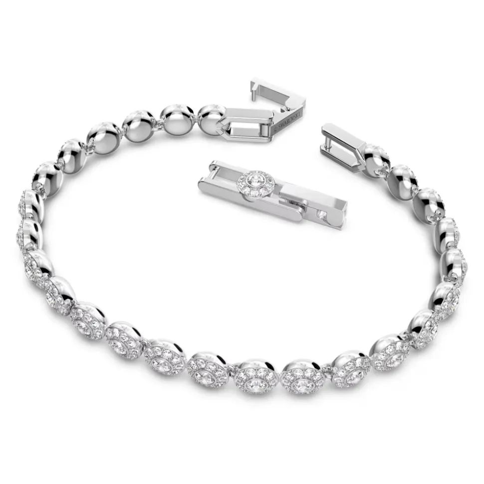 Angelic Armbånd i Hvitt, 5071173 - Tidløs Eleganse med Gnistrande Krystallpavé, Rhodiumbelagt