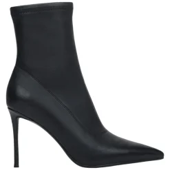 Ankelstøvletter med elastisk skaft på stiletthæl