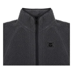 Antrasittgrå Faux Fur Jakke