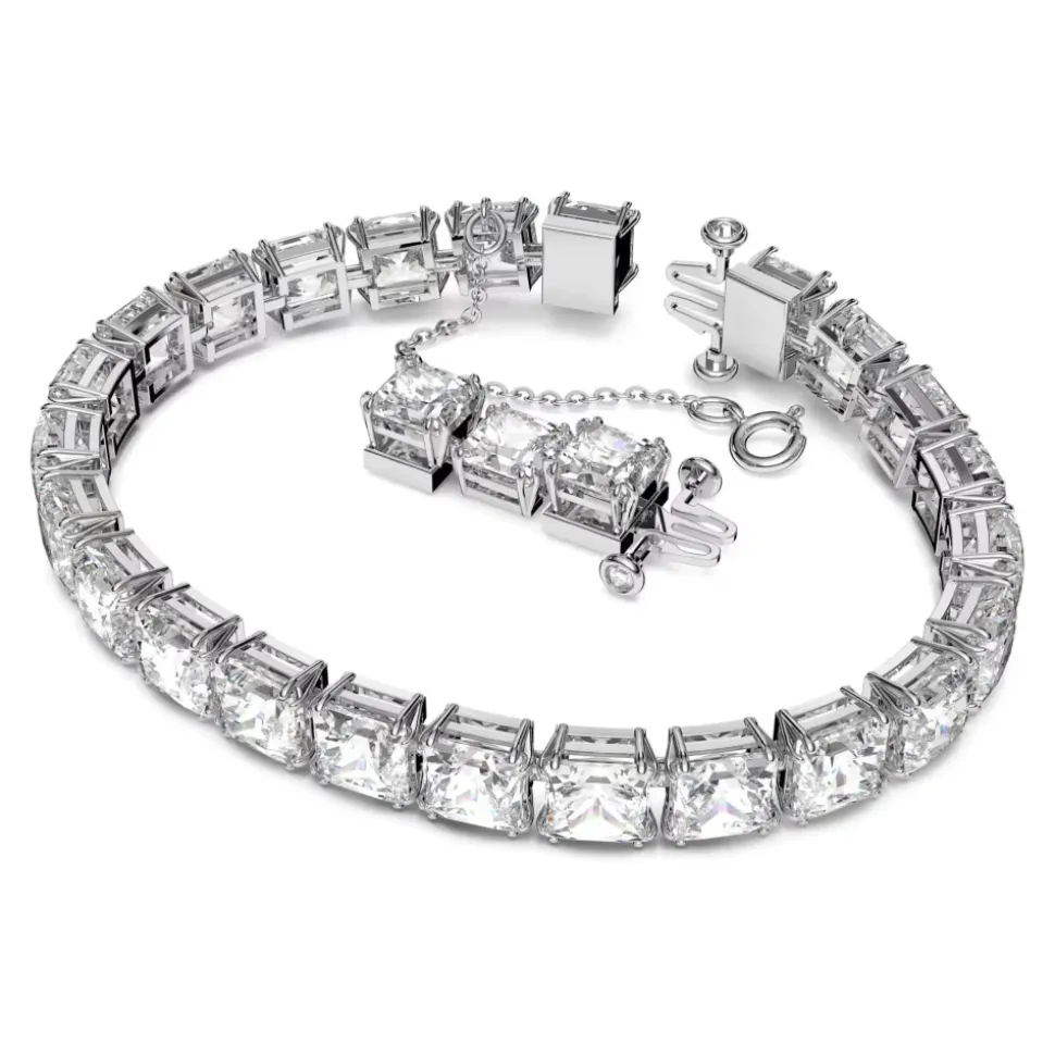 Armbånd Unisex Millenia Tennisarmbånd Kvadratisk Slipning Hvit Rhodinert 5599202