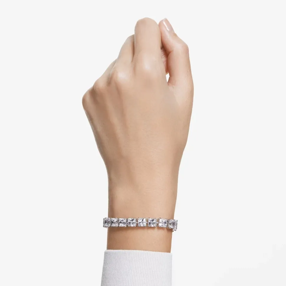 Armbånd Unisex Millenia Tennisarmbånd Kvadratisk Slipning Hvit Rhodinert 5599202
