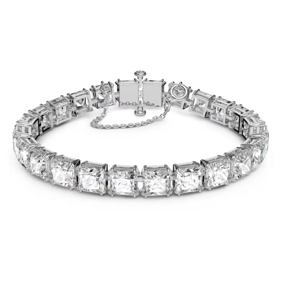 Armbånd Unisex Millenia Tennisarmbånd Kvadratisk Slipning Hvit Rhodinert 5599202