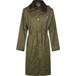 Avtagbar dyreprint militær trenchcoat