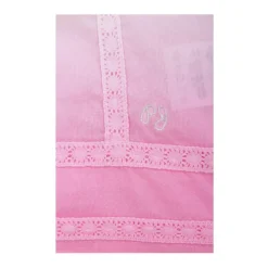 Barn Kina Bluse, Kortermet, Hvit/Rosa