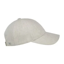 Beige Lin Caps med Justerbar Stropp
