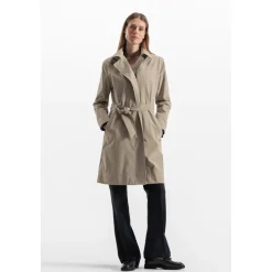 Beige Skylar Trench Coat Desert Jakke