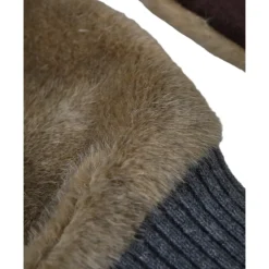 Beige Strikket Pels Håndleddshansker