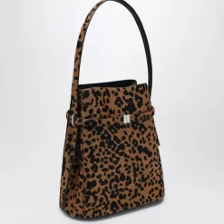Belted Pony Hair Bucket Bag