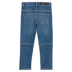 Blå denim biker jeans