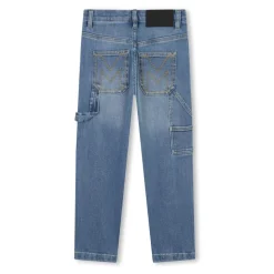 Blå Denim Jeans med Rett Ben