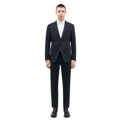 Blå Melange Slim Fit Blazer