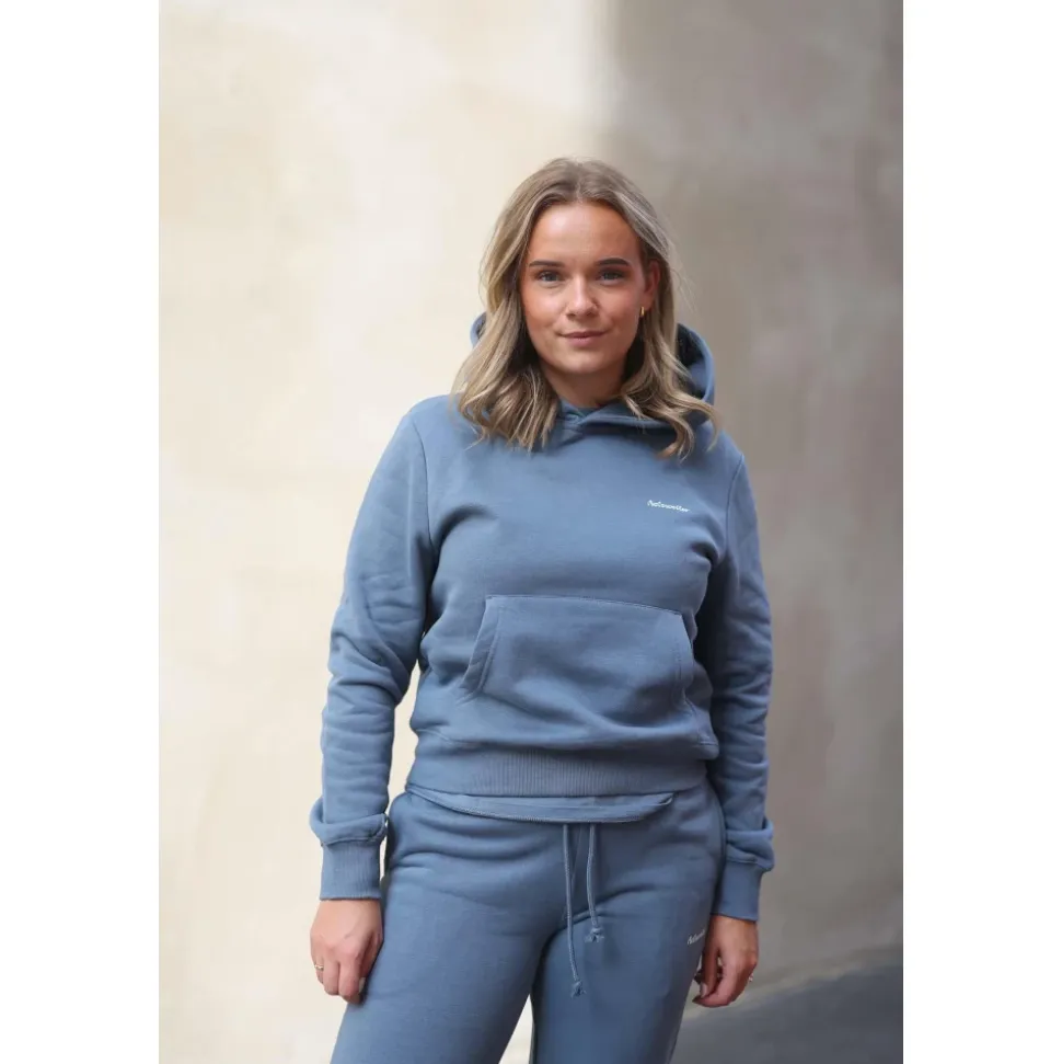 Blå Regular Hoodie