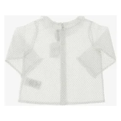 Bluse laget av ren bomullskrage