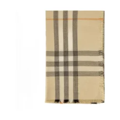 Brodert skjerf i ullblanding