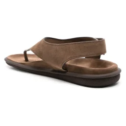 Brun Elegant Åpen Flat Sandaler