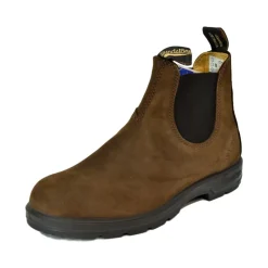 Brune Nubuck Chelsea-støvler i skinn