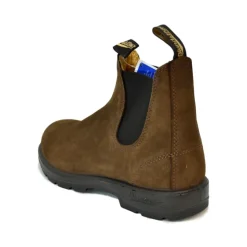 Brune Nubuck Chelsea-støvler i skinn