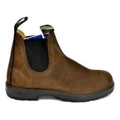 Brune Nubuck Chelsea-støvler i skinn
