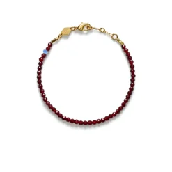 Burgunder Glassperle Linje Armbånd