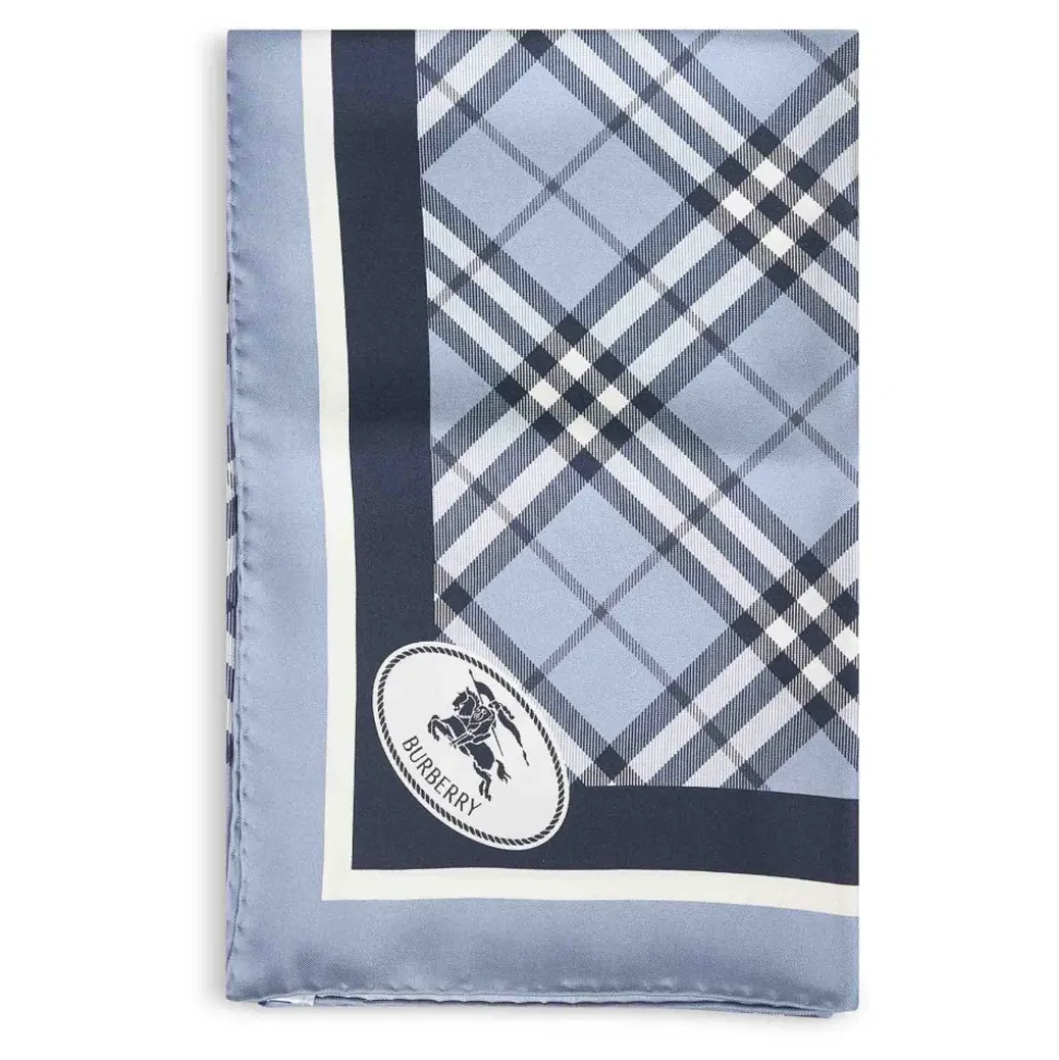 Check Knight Stamp Silk Scarf