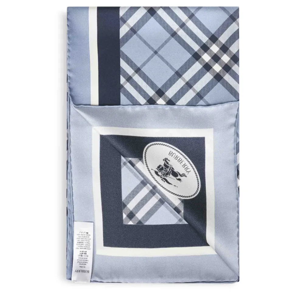 Check Knight Stamp Silk Scarf
