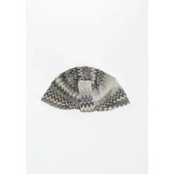 Chevron Strikket Viskose Turban med Frynser