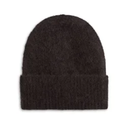 Chunky Mohair Hat - Mørkebrun