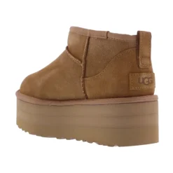 Classic Ultra Mini Platform Boots Chestnut