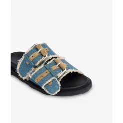 Denim Flatform Sandaler