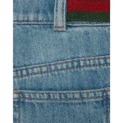 Denim Jeans med Web-detalj