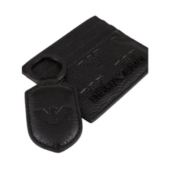Embossed Eagle Leather Cardholder og Nøkkelringsett