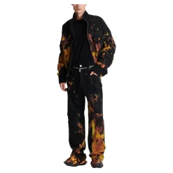 Fire Print Jeans med innlegg