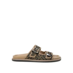 Flate sandaler med FF jacquardmønster