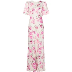Freja Pouf Sleeve Maxi Dress - Tulip Pink
