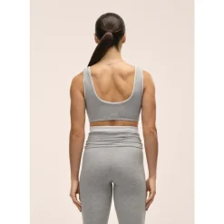 Grå Melange Bralette for Yoga og Hverdagsbruk