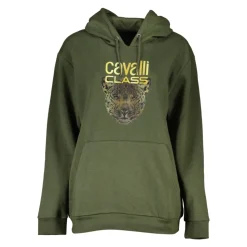 Grønn hettegenser med logoprint
