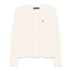 Hvit Genser Klassisk Lang Erme Pullover