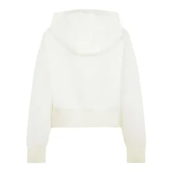 Hvit Ull Hoody Jakke Laget i Italia