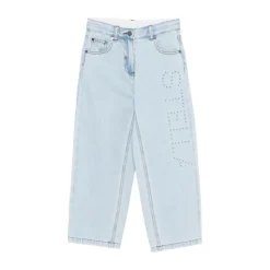Jeans med brodert logo