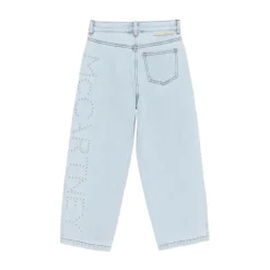 Jeans med brodert logo