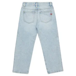 Jeans med lyse vask og strass