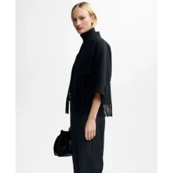[ Kayla Lambswool Jacket , Black ]