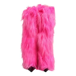 Rosa Faux Fur High Heel Støvler