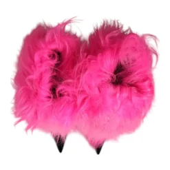 Rosa Faux Fur High Heel Støvler
