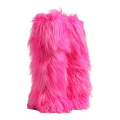 Rosa Faux Fur High Heel Støvler