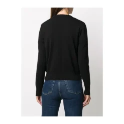 Sort Polstret Cardigan med Logopatch