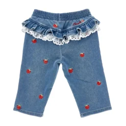 Strawberry Embroidered Jeans