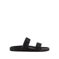 Svarte skinn sandaler
