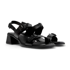 Svart Kora Lav Hæl Sandal