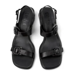 Svart Kora Lav Hæl Sandal
